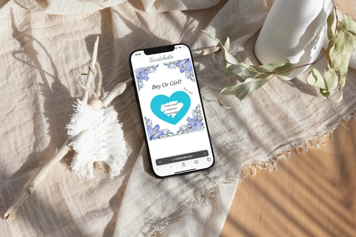 Baby Reveal – Digital Scratch Card for him
