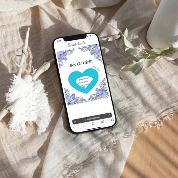 Baby Reveal – Digital Scratch Card for him